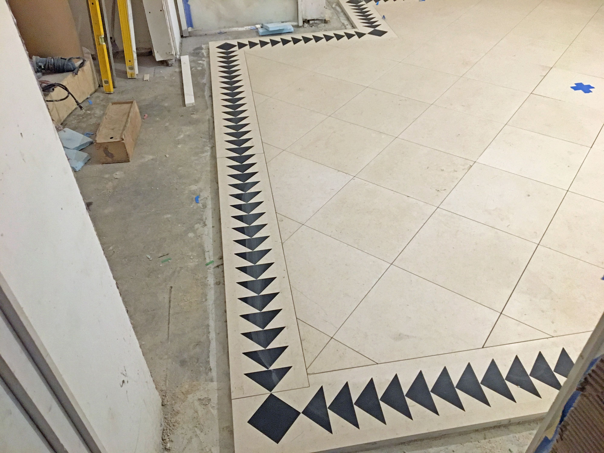 Custom Floor tile and border