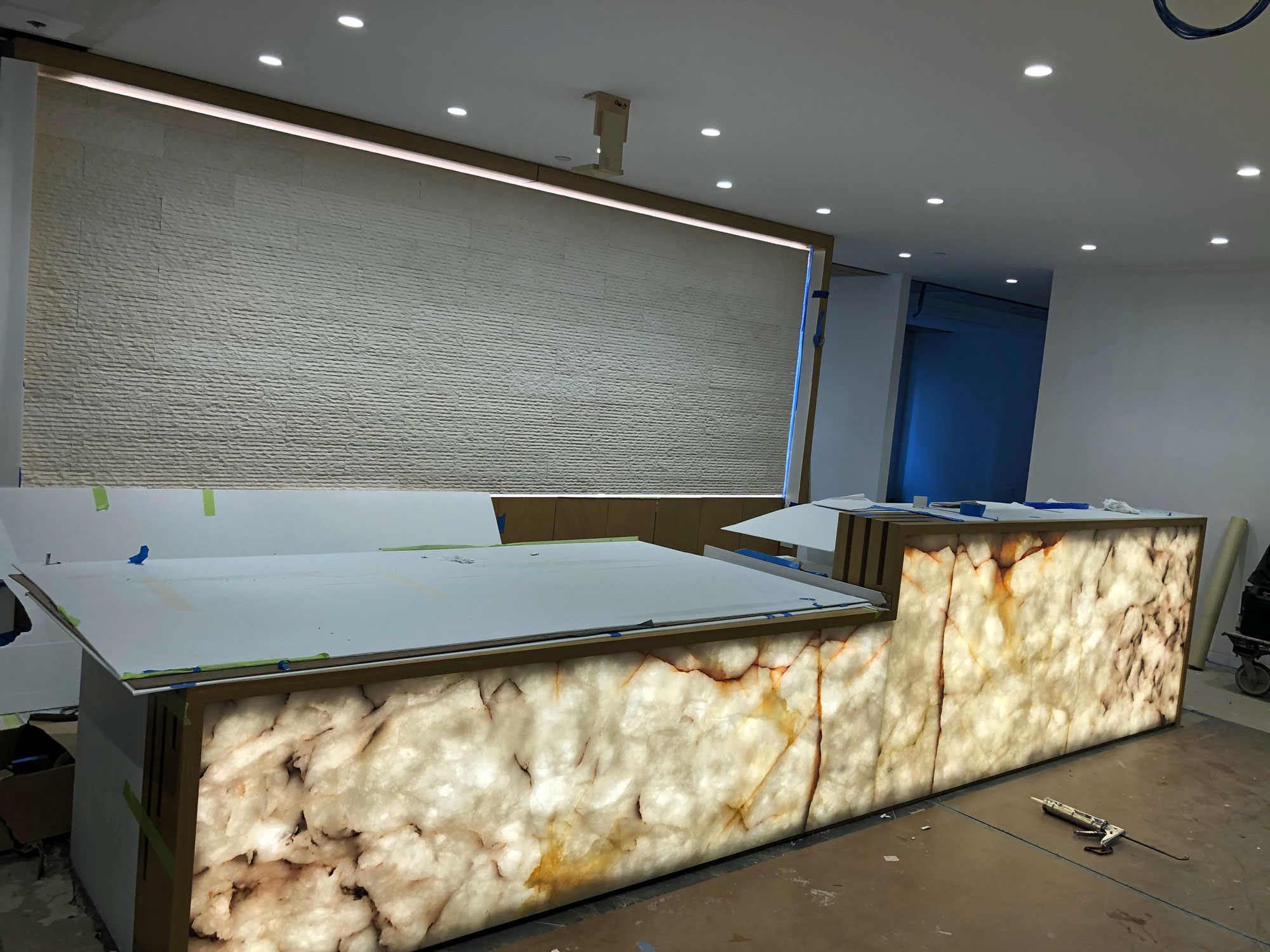 Commercial stone and tile fabrication and installation